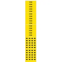 Pipe Marker: Steam, Yellow, Black, Fits 3/4 in and Smaller Pipe O.D., 3 Pipe Markers, Without Arrows (MPN 7270-3C)