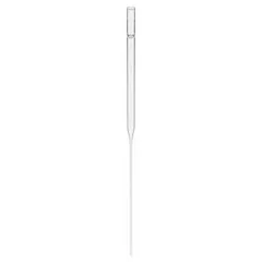 This non-sterile Pasteur pipette is made from borosilicate glass for thermal and chemical resistance. It has a 2 mL capacity and an overall length of 228 5/8 mm. Used for transferring small volumes of liquids in laboratory settings such as microbiology, chemistry, and clinical diagnostics.