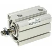 SMC Compact Cylinder: 50 mm Bore Dia, 25 mm Stroke Lg, Tapped Hole/Through Hole Mounting, Aluminum (MPN C55B50-25)
