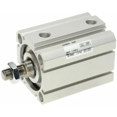 SMC Compact Cylinder: 50 mm Bore Dia, 25 mm Stroke Lg, Tapped Hole/Through Hole Mounting - Through Hole Mount Compact Cylinders