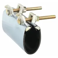 This partial-gasket repair clamp is designed to seal leaks in 1 1/4 in pipe. It features a 304 stainless steel body, steel bolts, and a nitrile rubber gasket. Rated for a maximum operating pressure of 150 psi and a maximum vacuum pressure of 150, it is suitable for low-pressure fluid lines in piping systems