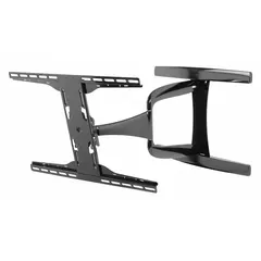 This fixed wall mount supports flat-panel televisions from 42 to 90 inches and up to 125 lb. Constructed from steel with a black fused epoxy finish, it offers 5° downward and 15° upward tilt. Mounting hardware is included for installation.