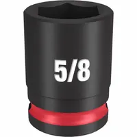 MILWAUKEE Standard Impact Socket: 3/8 in Drive Size, SAE, 5/8 in Socket Size, 6-Point, Std, Friction (MPN 49-66-6108)