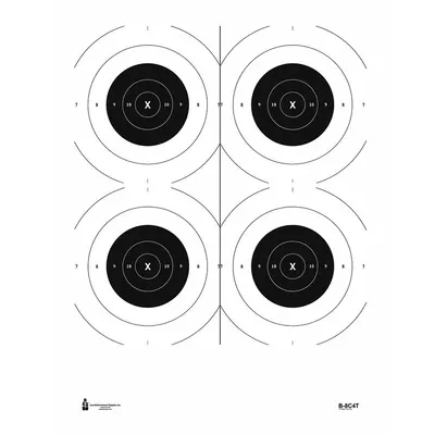 ACTION TARGET Shooting Range Targets: Paper, Bullseye Target, 35 in Ht, 23 in Wd, Black/White - Bullseye Targets
