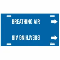Pipe Marker: Breathing Air, Blue, White, Fits 6 to 7 7/8 in Pipe O.D., 1 Pipe Markers, With Arrows (MPN 4302-F)
