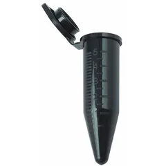 Approved Vendor 5 mL Polypropylene Centrifuge Tube, Conical, Black, Graduated with Closure