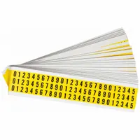 Number Label Set: 3/8 in Character Ht, Indoor Only, Non-Reflective, Gothic, Black, 0 to 9, 25 PK (MPN 3410-# KIT)
