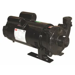 This Dayton horizontal booster pump is a 2 hp unit with single-phase 230V AC power and an open drip-proof (ODP) enclosure. It delivers a best efficiency flow of 82 gpm and a shut-off pressure of 42 psi. Typical applications include boosting water pressure in commercial and industrial water supply systems, irrigation, and HVAC installations.