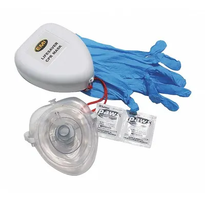 EMI Mask: 1 People Served, Adult/Child/Infant, Reusable - CPR Mask Kits