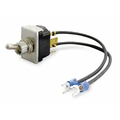Unit-mounted SPST fan switch for controlling fan operation in electric unit heaters. Rated 6A at 600V AC, 277V AC single-phase. Includes mounting hardware. Suitable for use with compatible electric unit heater models.