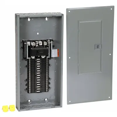 SQUARE D Load Center: 200 A Amps, 120/240V AC, 30 Spaces, 22 kA, 10 Max. No. of Tandem Breakers - Square D QO - Main Breaker, Convertible, Plug-On Neutral Load Centers