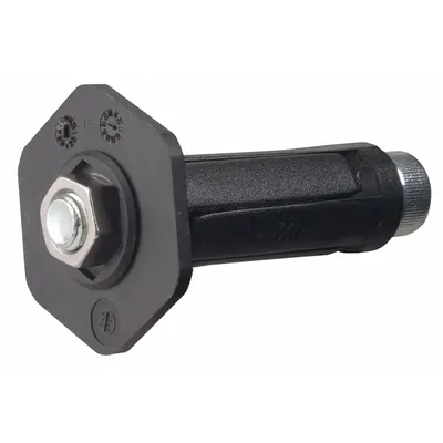 OEM Bolt-Hole Caster Expanding Mounting Stem: 2 1/2 in Stem Lg - Bolt-Hole Caster Expanding Mounting Stems for Round Tubing