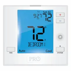 Indoor surface-mount sensor for the PROsync Wireless System. Detects motion and measures ambient temperature from 44° to 90°F. Battery-powered, suitable for occupancy and temperature monitoring in HVAC zones.