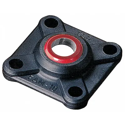 IGUS 4 Bolt Flange Bearing: 4 Bolt, 1/4 in Bore, 31/32 in Overall Lg, 31/32 in Overall Ht - Maintenance-Free Flange-Mount Plain Bearings