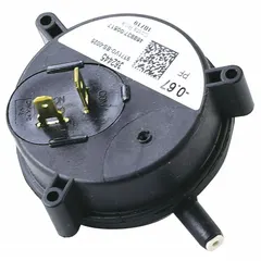 Replacement pressure switch for HVACR systems. Monitors and regulates refrigerant or air pressure, opening or closing electrical contacts at preset thresholds to protect compressors and ensure safe operation. Suitable for use in commercial HVAC equipment.