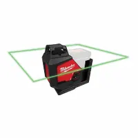 MILWAUKEE Single Plane Laser: 0 Lines and 0 Dots, Green Beam, 1 Planes, +/- 1/8 in @ 33 ft Accuracy (MPN 3631-20)