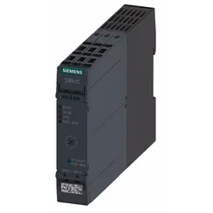 Reversing starter with electronic overload protection for three-phase motors. Rated 2 A at 110-230V AC, 3 poles. Includes LED status indicator and 1NO/1NC auxiliary contacts. Used to control forward and reverse rotation in applications such as conveyors, pumps, and hoists.