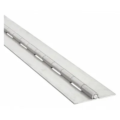 OEM Piano Hinge: Aluminum, 48 in Leaf Ht, 1 1/2 in Leaf Wd - Full Surface-Mount Piano Hinges