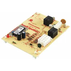 This furnace control board manages ignition sequencing, blower operation, and safety monitoring in gas furnaces. It is a replacement part for compatible heating systems, ensuring proper timing and fault detection during operation.