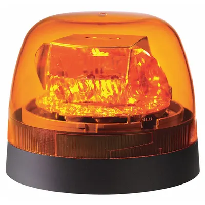 FEDERAL SIGNAL Rotating Beacon: Rotating Beacon, Amber, 5 13/16 in Overall Ht, LED - Vehicle Rotating Beacons