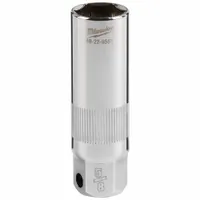 MILWAUKEE Spark Plug Socket: 3/8 in Drive Size, 5/8 in Socket Size, 6-Point, Deep, Chrome, SAE (MPN 48-22-9551)