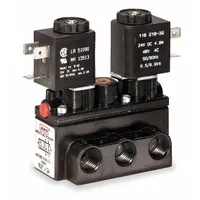 ARO Solenoid Air Control Valve: Alpha, Four-Way / Two-Position, 24V DC, 1/4 in Female NPT, 150 psi (MPN A212SD-024-L)