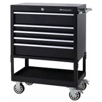 MONTEZUMA Tool Utility Cart: Black, 30 13/16 in Wd, 18 1/8 in Dp, 35 15/16 in Ht, No Lid, Padlock (MPN BK3005UC)