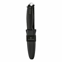 This general purpose fixed blade knife features a stainless steel blade and a plastic handle. With an overall length of 9 1/4 inches, it is suited for cutting tasks in industrial maintenance, packaging, and light construction. The straight-edge design and corrosion-resistant blade make it a practical tool for daily utility work