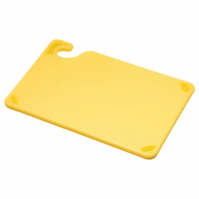 SAN JAMAR Saf-T-Grip Cutting Board, 9 x 6 in, Yellow, Co-Polymer, NSF Certified - Saf-T-Grip Cutting Boards