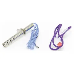 Hot surface igniter for gas-fired heating equipment. Used to ignite the burner by heating a silicon carbide or nitride element to high temperature. Suitable for boilers, furnaces, and water heaters.