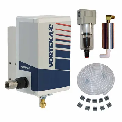 VORTEC Enclosure Cooler: 1,500 BtuH, Corrosion-Resistant & Washdown, Cooling Only - Compressed Air Coolers