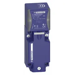Shielded rectangular inductive proximity sensor with terminal block connections for non-contact detection of metal objects. Operates on 12-48V DC supply with 2 wires. Suitable for use in industrial automation applications such as packaging, material handling, and machine tooling where reliable sensing in confined spaces is required.