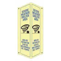 Safety Sign: Aluminum, Mounting Holes Sign Mounting, 18 in x 8 in x 3 in Nominal Sign Size (MPN LCVB-0050-GA_4x18)