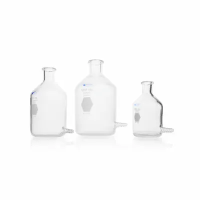 KIMBLE Reservoir Bottle: 5 L, 320 mm, Colorless, Narrow Mouth Size - Glass Reservoir Lab Bottles with Bottom Outlet