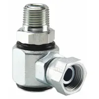 Hydraulic Swivel Fitting: Zinc-Plated Steel, 3/4 in Female NPSM inlet, 3/4 in Male NPTF Outlet (MPN S2107-12-12)