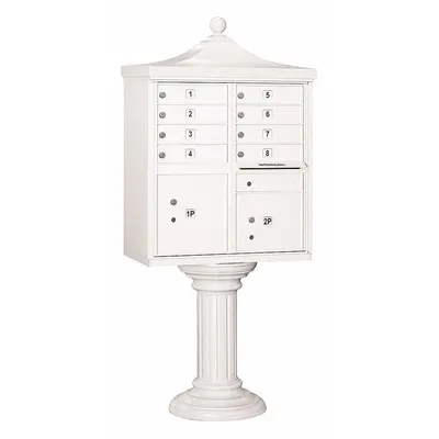 SALSBURY INDUSTRIES Cluster Box Unit: CBU, 10 Doors, Horizontal, 71 3/4 in H x 31 in W x 18 1/2 in D - Multi-Unit Mailboxes