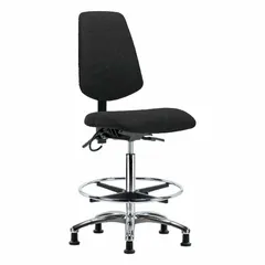 Fabric ESD Task Chair, Armless, 18-1/2" Seat Width, 17" Seat Depth, Height Range 26-1/4" to 36"