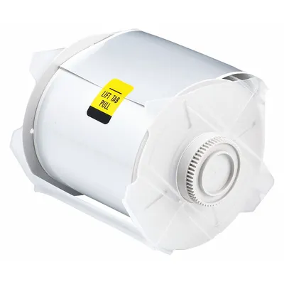 BRADY Continuous Label Stock: 4 1/4 in x 100 ft, Metalized Polyester, Silver (Matte) - Brady Thermal Transfer Continuous Label Rolls