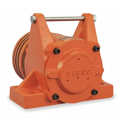 VIBCO Pneumatic Vibrator: PF, 1,200 lbf Max Force, 3,500 vpm Max Vibration Speed - Railcar Heavy-Duty Pneumatic Vibrators