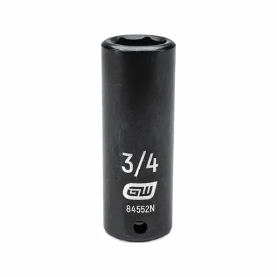 GEARWRENCH 1/2" Drive Impact Socket, 3/4" SAE, 6-Point Deep - 1/2" Drive Impact Sockets
