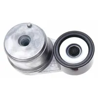 Self-adjusting belt tensioner with a single steel pulley, 3-inch outside diameter. Maintains proper tension on serpentine or accessory drive belts in heavy-duty vehicle engines. Suitable for trucks, buses, and industrial equipment requiring consistent belt drive performance