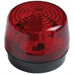 Red visual alarm indicator for alarmed wall-mounted storage cabinets for AEDs. Provides a clear visual alert signal to indicate cabinet alarm status. Compatible with model 8000-0855.