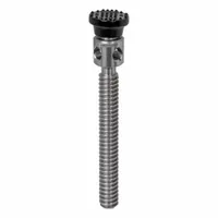Screw jack screw and cap assembly with 12 ton load capacity and 15.43 in overall length. Compatible with ENERPAC service jacks models SJ1512, SJ156, and SJ158. Used as a replacement component in industrial lifting and maintenance applications