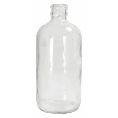 QORPAK Sampling Bottle: 480 mL, Colorless, 28-400, No Closure, 12, No Closure - Clear Narrow Mouth Round Glass Lab Bottles