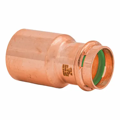 QUICKFITTING SUREPRESS Press Copper Reducer: 1 1/2 in CTS x 1 in CTS - Plumbing Copper & Bronze Press Tube Fittings with Seal Window