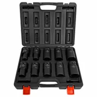 COUNTERACT Commercial Socket Set: 1 in Drive Size, 10 Pieces, (10) 12-Point/(10) 6-Point, Chrome (MPN CBBS1-S10)