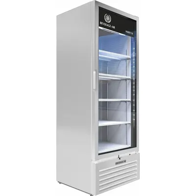 BEVERAGE-AIR MT23-1W Glass Door Refrigerator Merchandiser, White, Positive Close - Glass Door Refrigerator Merchandisers
