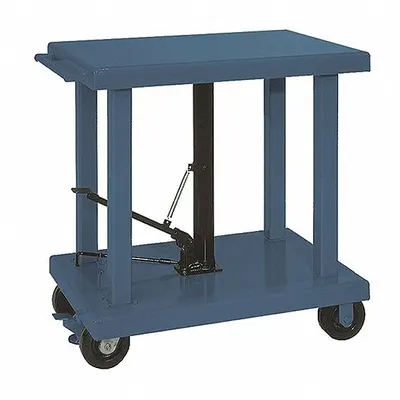 WESCO Lift Table: Not Powered, 2,000 lb Load Capacity, 36 in L x 24 in W - Manual Post-Lift Tables