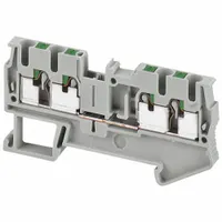 SCHNEIDER Terminal Block: DIN Rail Mounting Type, Push-In Wire Termination, 4 Wire Terminals, 20 A (MPN NSYTRP24)