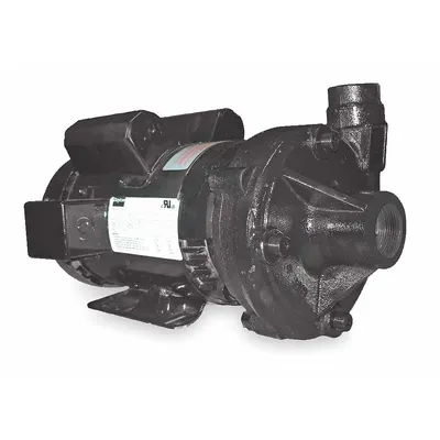 Dayton Centrifugal Pump: 3 hp, 230V AC, 130 ft Max Head, 1 1/2 in, 1 1/4 in Intake and Disch - 2 to 3 HP Straight Centrifugal Pumps